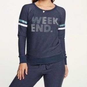 NWT Chaser Blue Weekend Sweatshirt Jumper Size Medium Long Sleeve